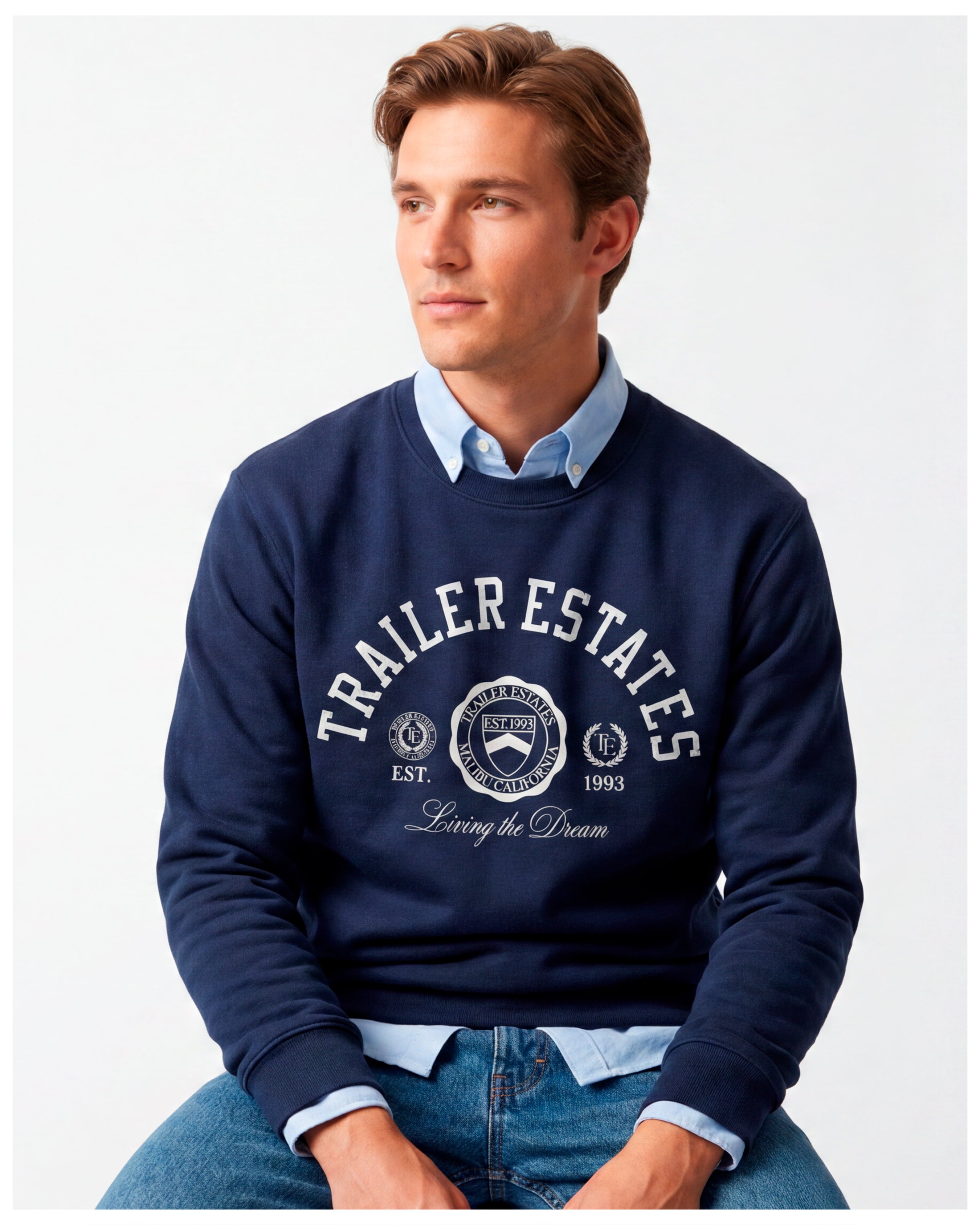 Collegiate Unisex garment-dyed sweatshirt