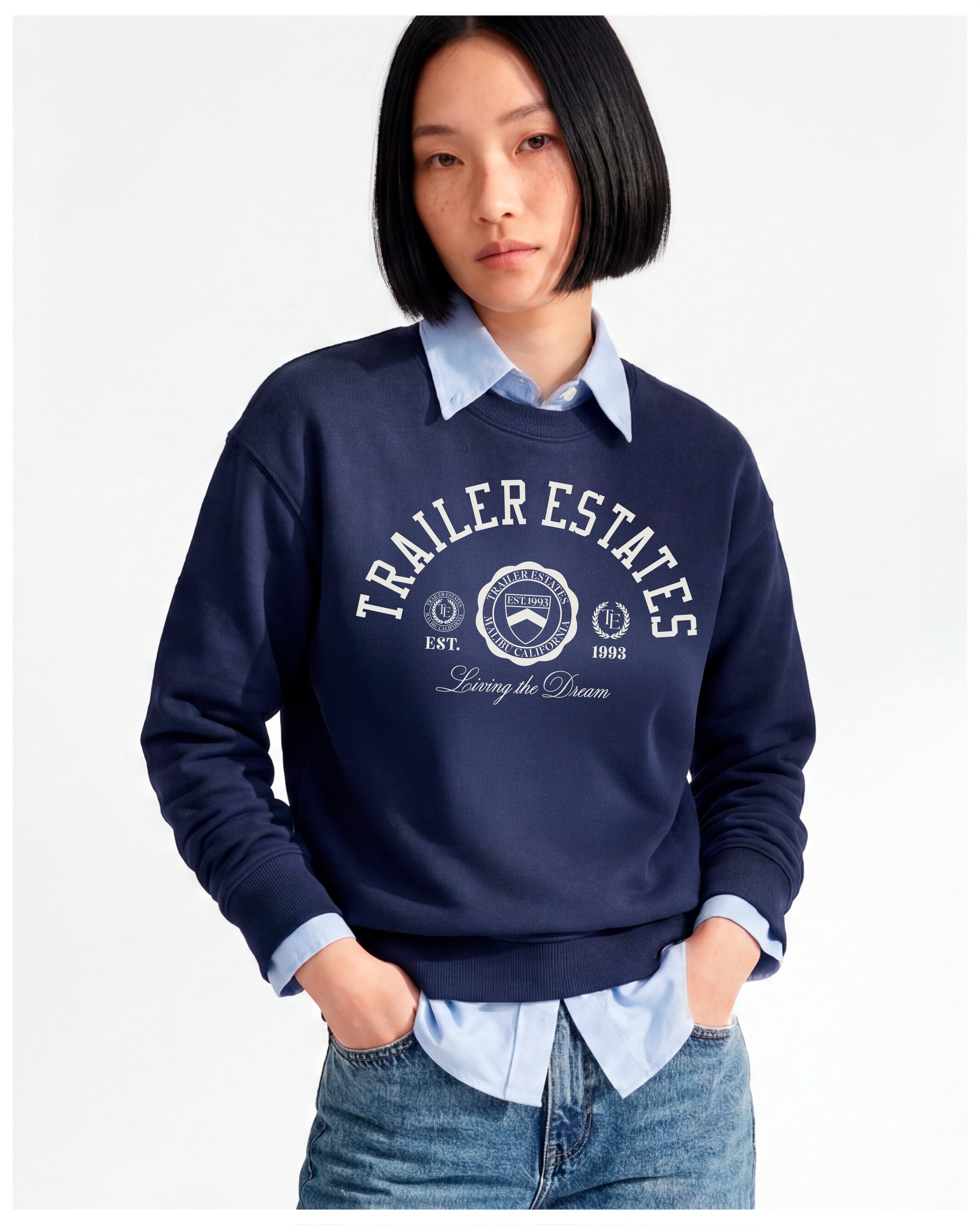 Collegiate Unisex garment-dyed sweatshirt