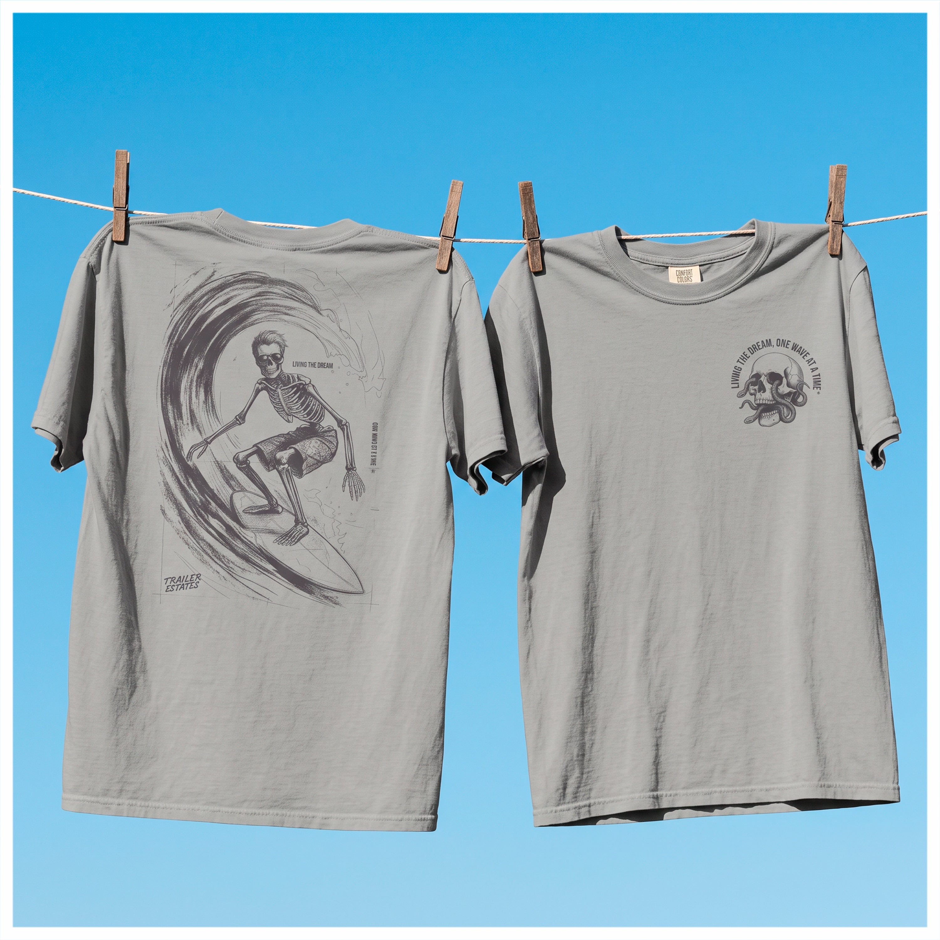 Living The Dream, Unisex garment-dyed heavyweight t-shirt