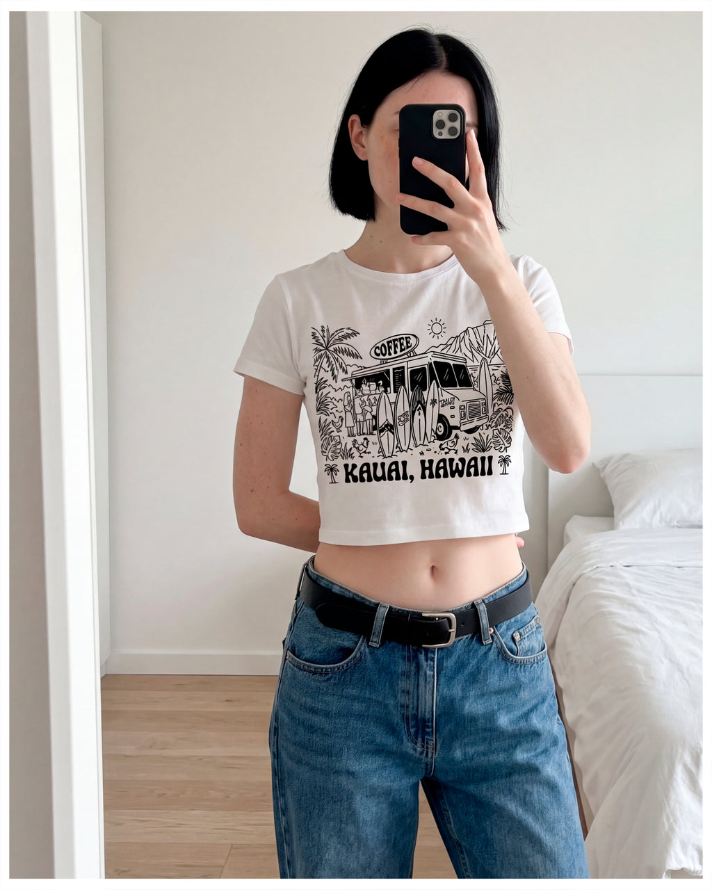 Kauai Coffee Truck Women’s crop top