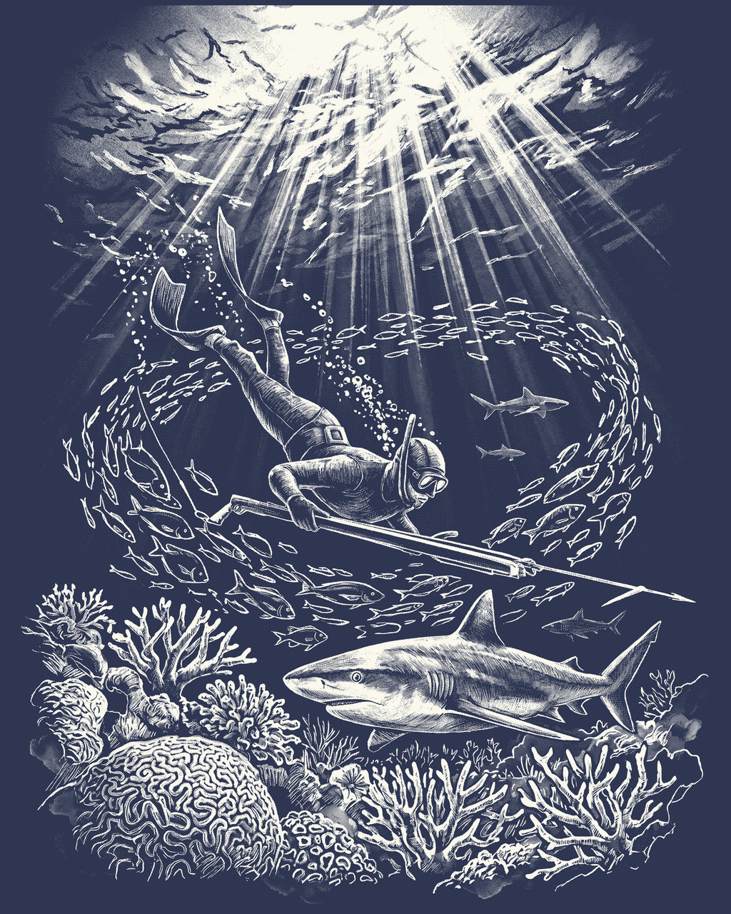 Aloha Spear Fishing Unisex garment-dyed heavyweight t-shirt
