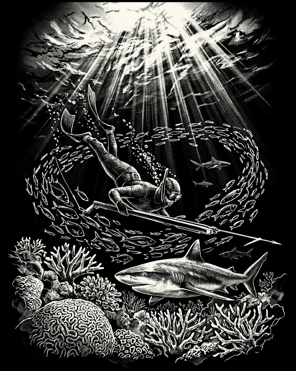 Aloha Spear Fishing Unisex garment-dyed heavyweight t-shirt