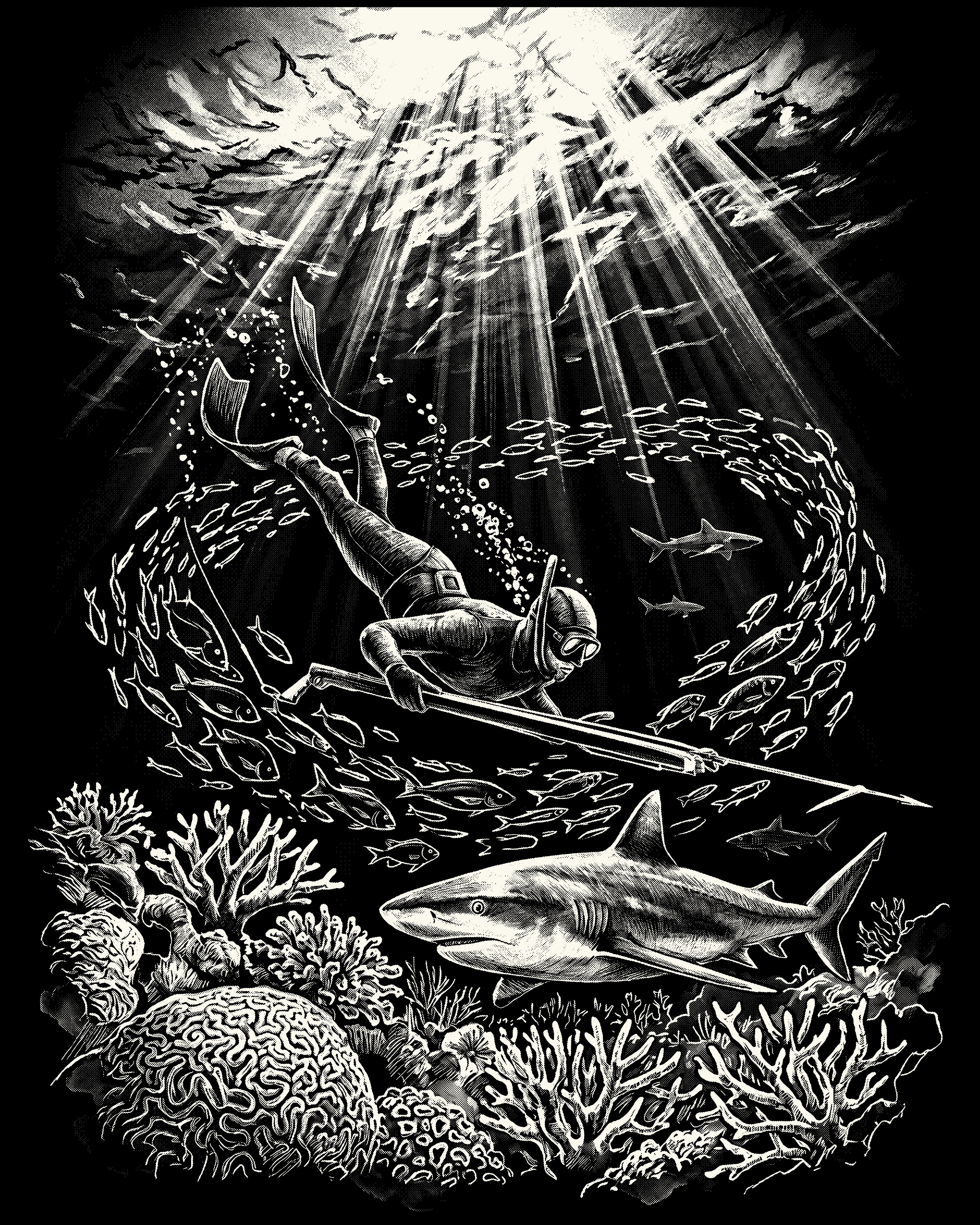 Aloha Spear Fishing Unisex garment-dyed heavyweight t-shirt